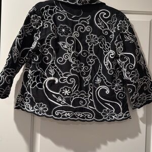 Coldwater Creek beautiful embroidered jacket. Size 10